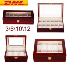 Uhrenbox Uhrenkoffer Uhrentruhe Uhrenkasten Uhrenschatulle 3 6 10 12 Uhren Holz