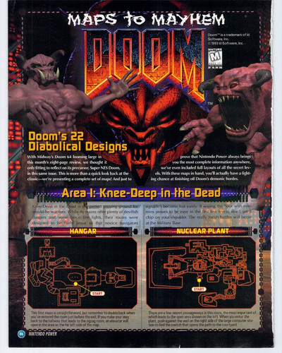 Vtg print doom snes - print,