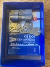 KESO Profi Schließzylinder System 2000 S mit zwei Schlüssel und Sicherungskarte