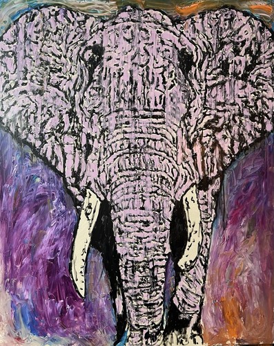 Original ölgemälde elefant - original,
