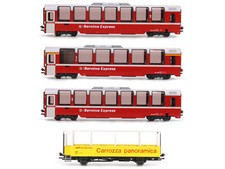 Kato 10-1656 - Personenwagenset Bernina Express Rhätischen Bahn 4-teilig - NEU