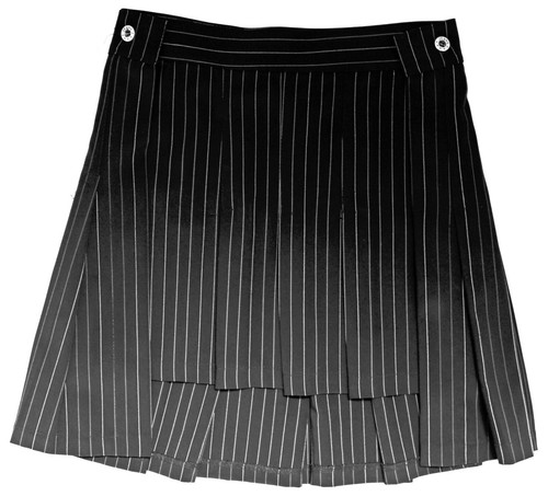 Pinstripe falten rock schwarz - falten,