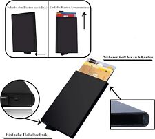 Kreditkartenetui Kartenetui Slim Wallet RFID NFC Schutz bis 6 Karten Portemonnai