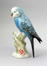 9942088 Porzellan-Figur Wagner & Apel Wellensittich Vogel blau H20cm