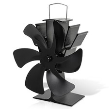 6 Flügel Ofenventilator Kaminofen Ventilator Stromloser Lüfter Stove Fan Gebläse