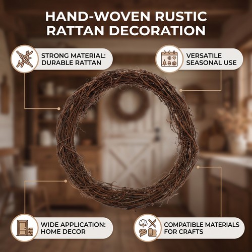 Kranz 25cm rattan diy - kranz,