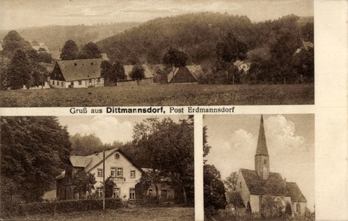 Dittmannsdorf gornau im - ak,