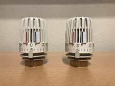 2x HEIMEIER Thermostat Kopf K 6000 weiß K 6000-00.500 Fühler M30 x 1,5mm Heizung