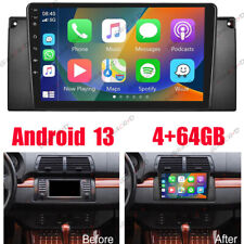 4+64G Android 15 Autoradio Carplay DSP GPS Navi Wifi BT für BMW E39 E53 X5 5er