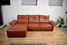 Ledersofa W. Schillig Cognac