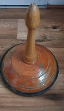 Alter Eisstock mit Holzgriff Holzeisstock Deko Eisstockschießen vintage Ø 26 cm