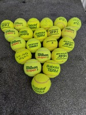 15 gebrauchte Tennisbälle