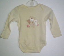 Gelberr Body Langarm mit Teddy-Druckbild   Gr. 50/56