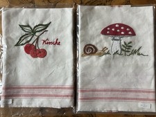 2 alte Leinen Geschirrtücher
