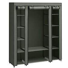 Kleiderschrank, Stoffschrank,45 x 150 x 175 cm, 12 Ablagen, Metallrahmen