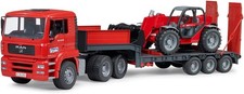 bruder 02774 - Man TGA Tieflader mit Manitou Teleskoplader MLT 633-1:16 Fahrzeug