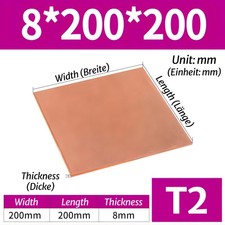 T2 Kupferblech 0,3mm 0,5mm