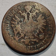 1859 A ÖSTERREICH 1 Kreuzer Antike Scheidemunze Münze