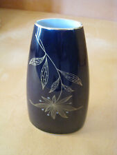 alte Vase Weimar Porzellan Echt Weimar Kobalt blau mit Goldblüten seltene Form