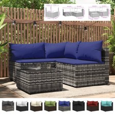 Rattan Sitzgruppe Lounge Rattanmöbel Gartenmöbel Polyrattan Set Sofa Essgruppe
