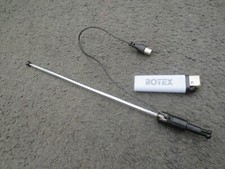 Radio Teleskop Antenne mit Kabel + Koaxialstecker und Halterungsklemme Neu, Ovp