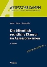Die öffentlich-rechtliche Klausur im Assessorexamen b... | Book | condition good