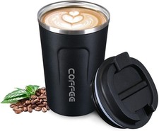 Kaffeebecher to go, 380ML Thermobecher Doppelwand Isoliert, Kaffeetasse