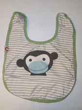 Gestreiftes Affen Lätzchen mit Tasche (Franck & Fischer) 