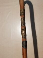 Wanderstock alt antik 4 Stockschild 81     cm Ferleiten Mittenwald Zugspitze