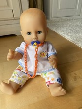 Zapf Puppe Babypuppe Baby Wichtel 33 cm mit Schnuller Kleidung TOP