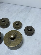 Fünf Messing Gewichte antik 