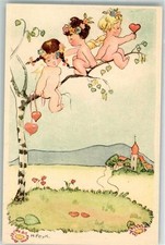 39624926 - Kinder als Engel sitzen auf dem Ast einer Birke Peyk, H.