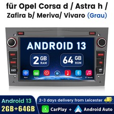 Autoradio DAB+ Carplay Android 14 GPS NAVI Für Opel Meriva Corsa C D Astra G H