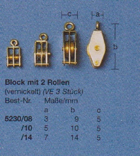 Block mit öse und - Öse, 2