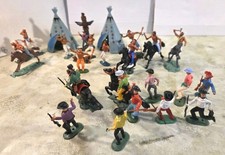 22 Western Figuren Cowboys & Indianer 2 Zelte Hong Kong 