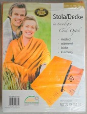 Stola Kuscheldecke Wohndecke Decke mit Fransen von Gözze, gelb 100 x 150cm