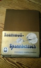 Spannbettuch , 90x200 , 100 % Baumwolle, braun, in ovP