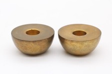 2x Messing Kerzanhelter Kerzenständer Set Vintage alt Ø 6,5 cm