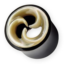 Horn Perlmutt Ohr Tunnel Flesh Plug Piercing Schmuck Ohrdehner Expander Muschel