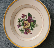 Teller KPM Königliche Porzellan Manufaktur Berlin Handmalerei Stiefmütterchen !