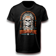 Indianer Häuptings Totenkopf Kriegerseele T-Shirt - Wild Frei Unbezähmbar