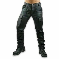 Herren Neu Leder Hose 100%