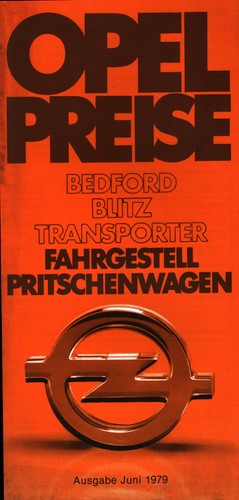 Preisliste opel bedford blitz - opel,