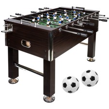 GAMES PLANET® Profi Tischfussball Leeds, Holz dunkel