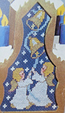 Stickvorlage "Engelchen mit Glocken" Kreuzstichmotiv Weihnachten RICO