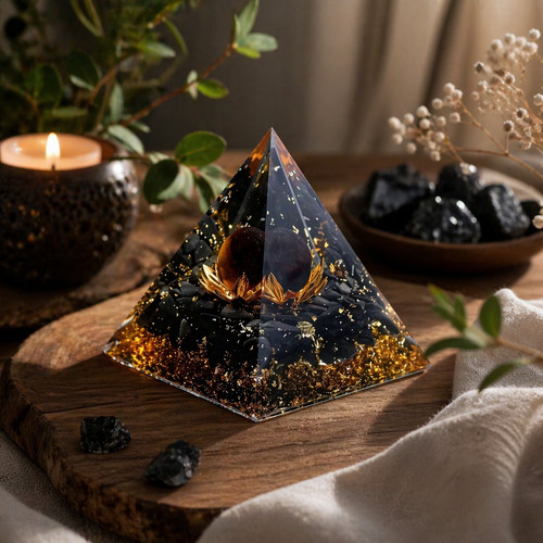 Orgon pyramide obsidian - orgon,