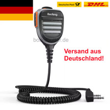 Handmikrofon 2 Pin Kenwood Type Dual PTT Funkgerät Antenne Tasche Baofeng