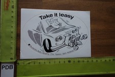 Alter Aufkleber Deutsche Auto-Leasing Frankfurt Spruch Take it leasy