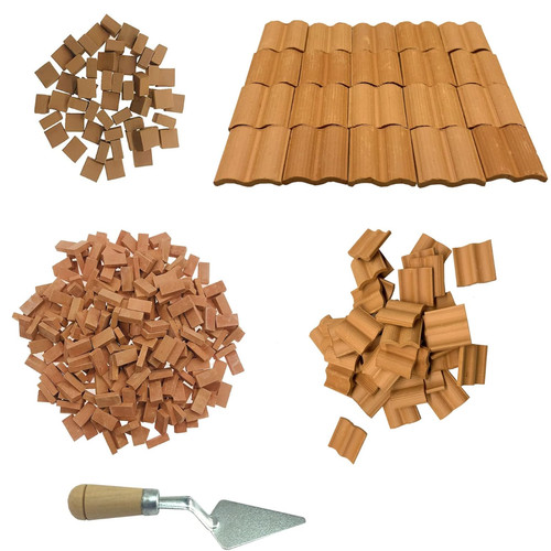 Cayway mini dachziegel set 200 - dachziegel,