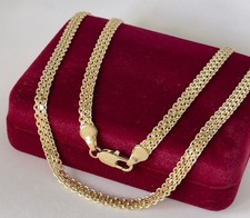 Luxus Goldkette Damen Herren 5mm Halskette 585er Gelbgold 14K vergoldet 50cm